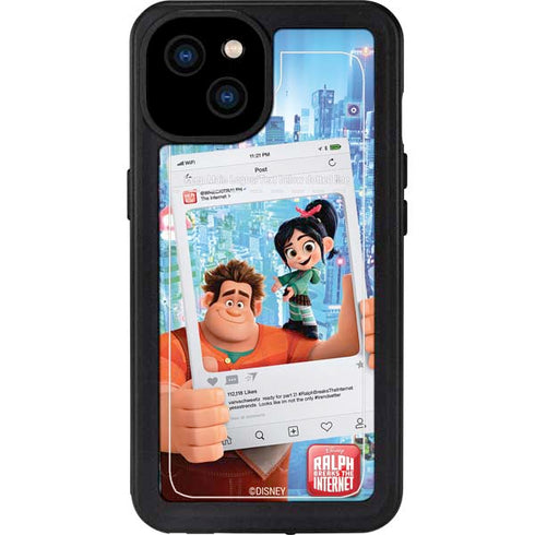 Disney Wreck-it Ralph and Vanellope Instagram Pose iPhone 15 Plus Waterproof Case
